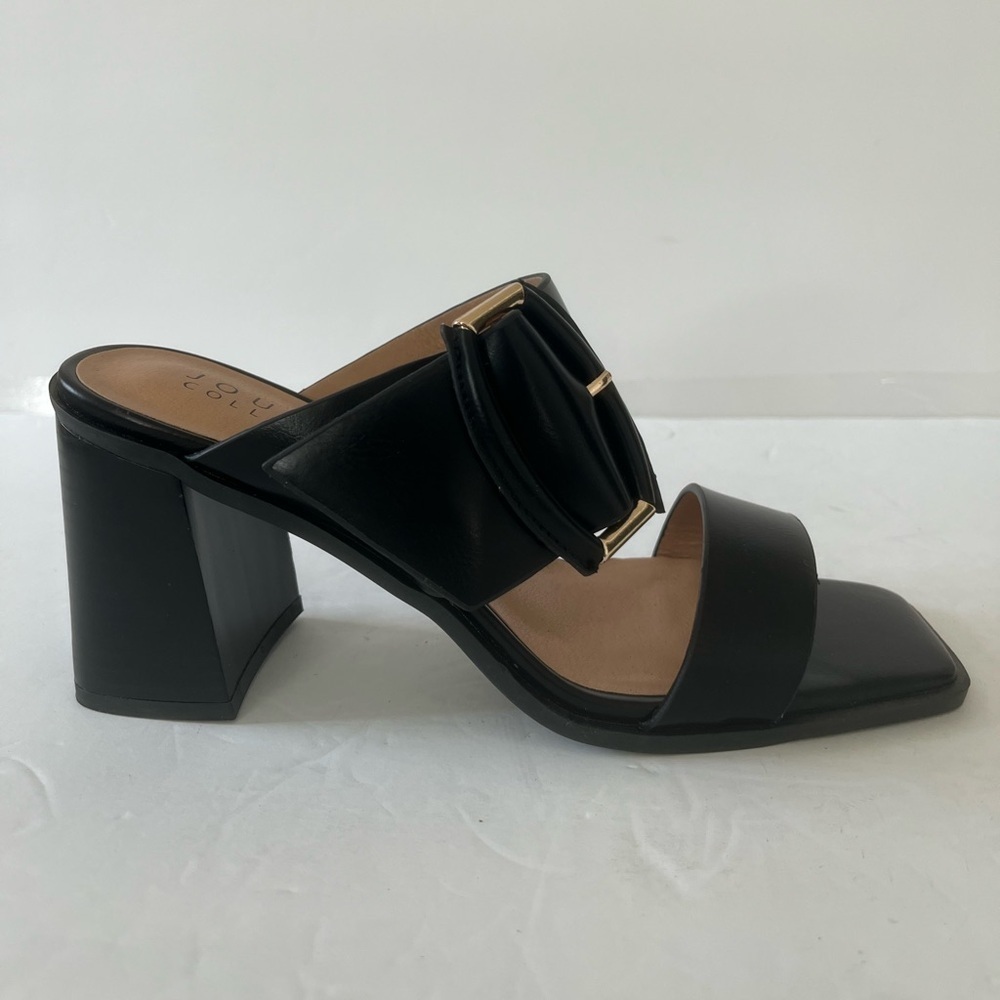Journee Collection Women’s Junie Black Block Heel Sandals Shoes Size 9.5 NIB - Picture 8 of 13